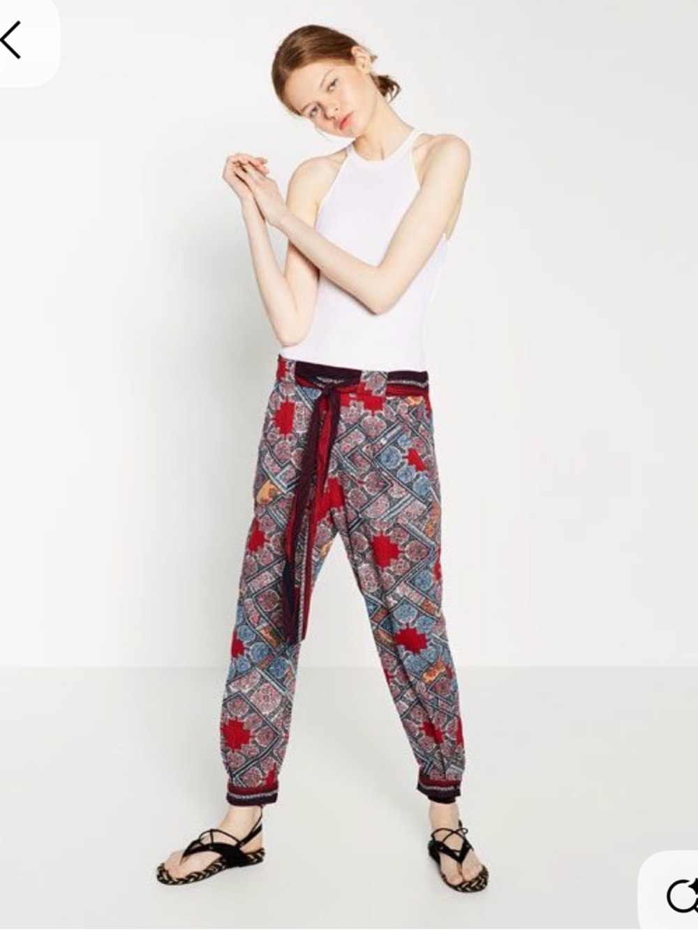 Zara women’s printed harem pants size M